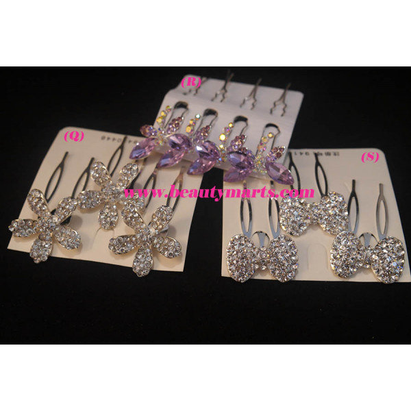 Bridal Rhinestone Mini Hair Pin (3pcs)